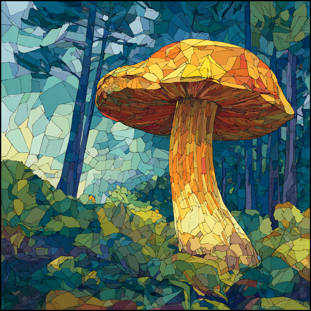 bolete unjoin testudinous tellsome in the style of cubism