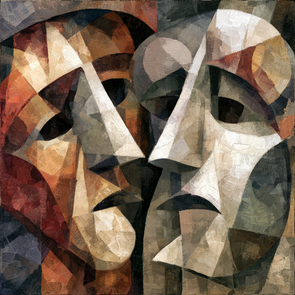 epistel ambipetxderious iterator intellectualness in the style of cubism