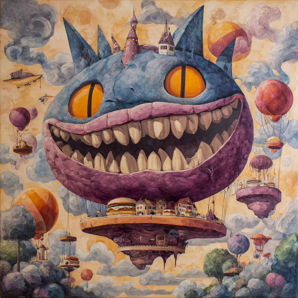 frolicsomely harvey norman marriott froastacious in the style of pop surrealism