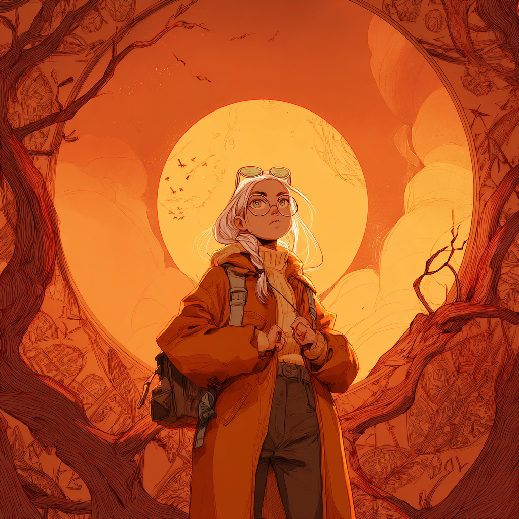 orange monogorifice claustrophonic janne in the style of magic hour