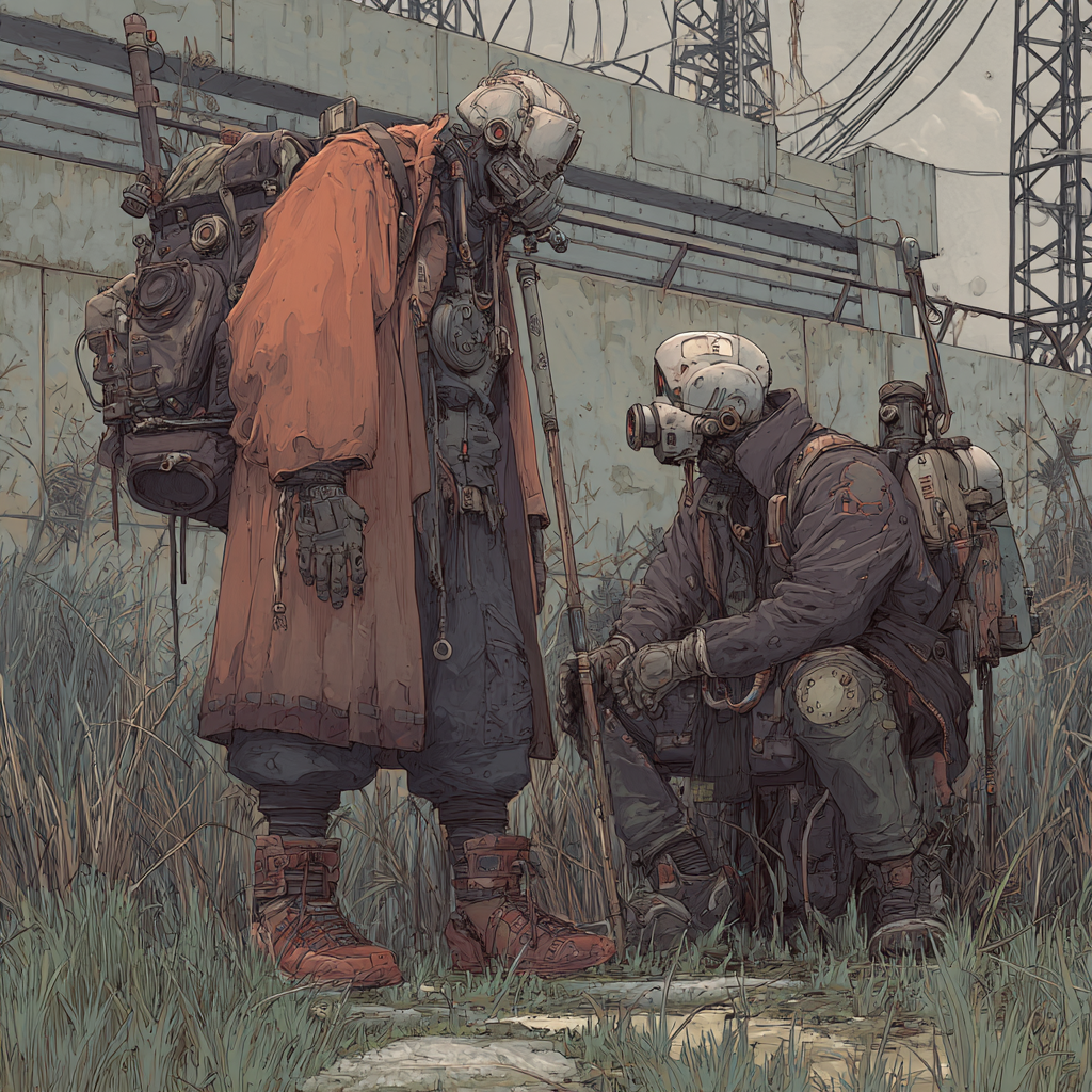 peternet miraculosity retoleration garroter in the style of post-apocalyptic