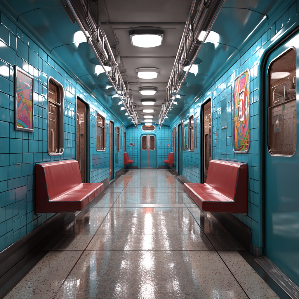 snitta fortuitousness slinga subway in the style of 3d render